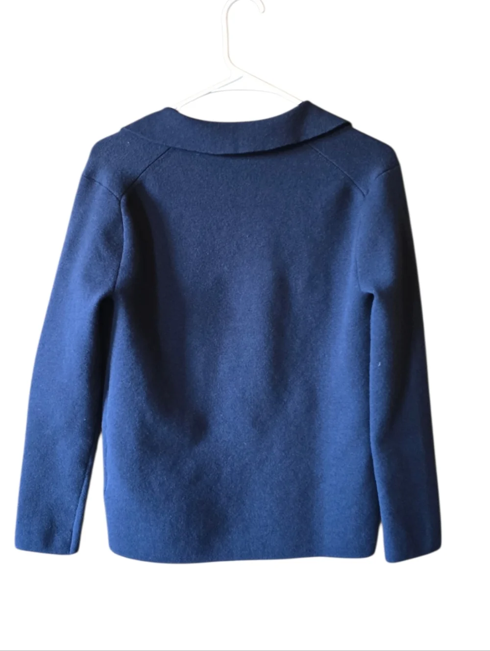 J. CREW Camille Sweater Blazer Navy Blue Size XS Wool Blend